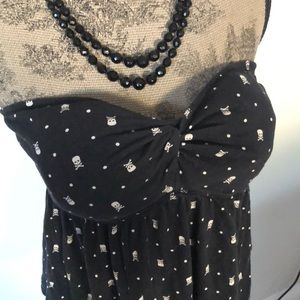 ☠️ Strapless top with little skulls ☠️